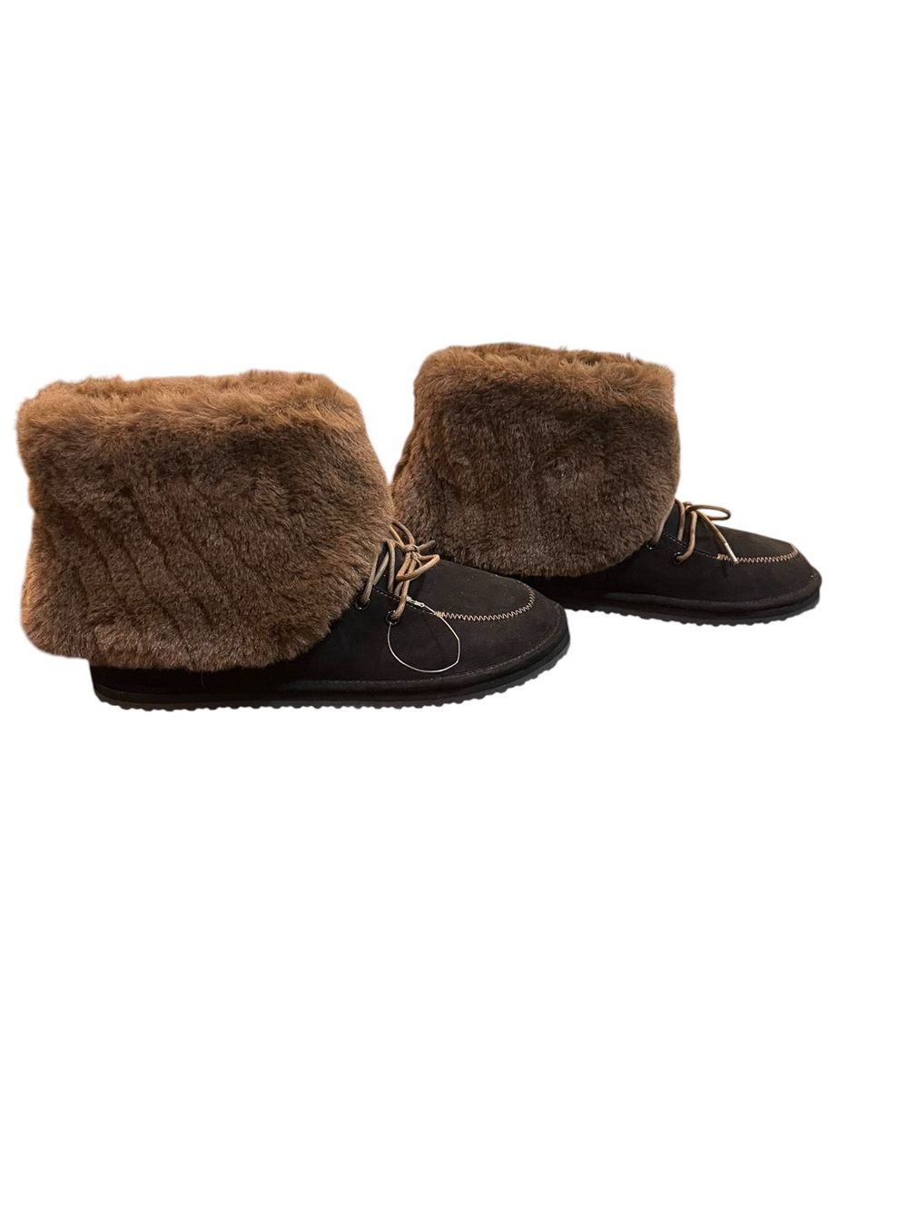 NWOT WeWoreWhat Foldover Faux Fur Booties